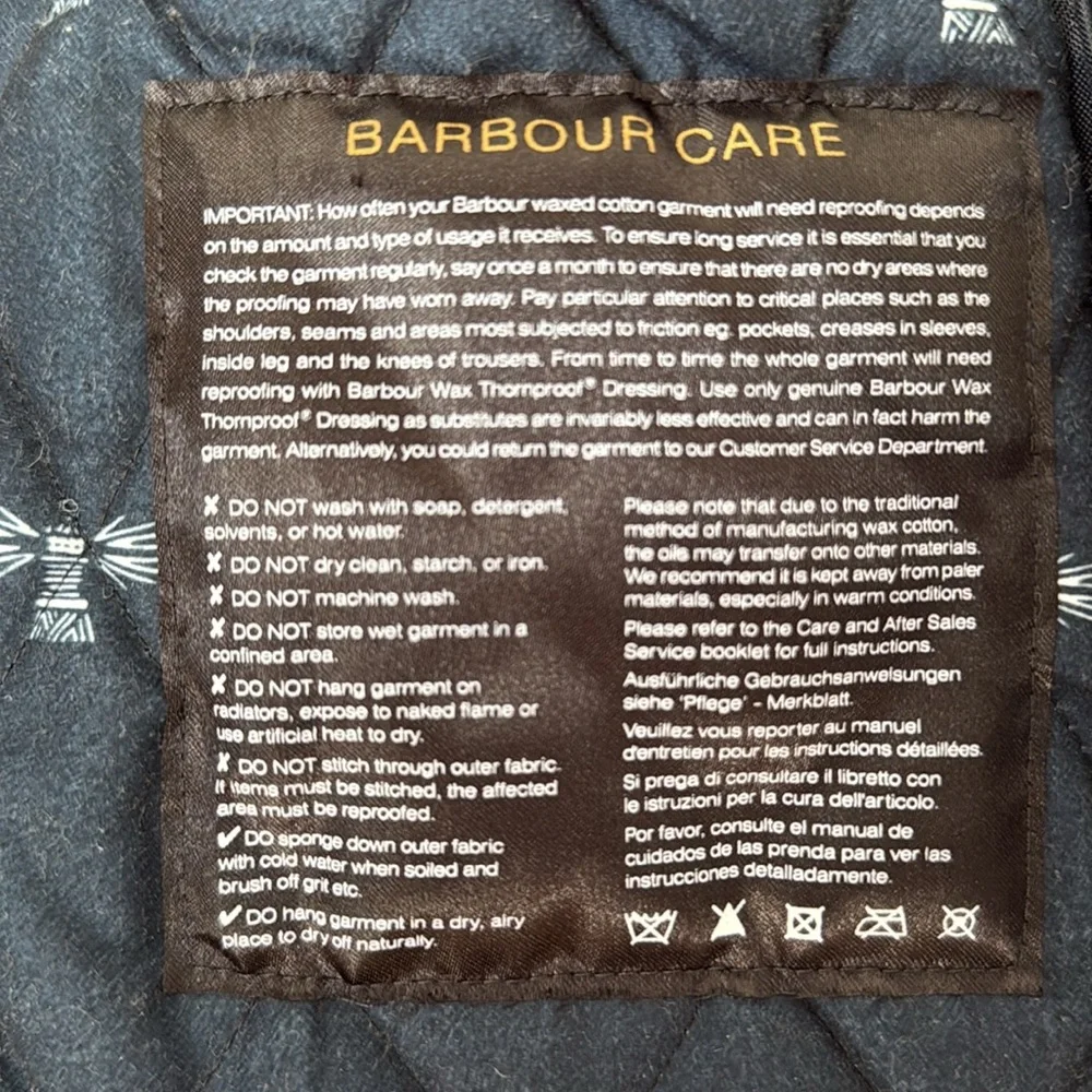 Barbour Navy Blue Lightweight Field Jacket - Picture 5 of 6